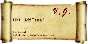 Uhl József névjegykártya
